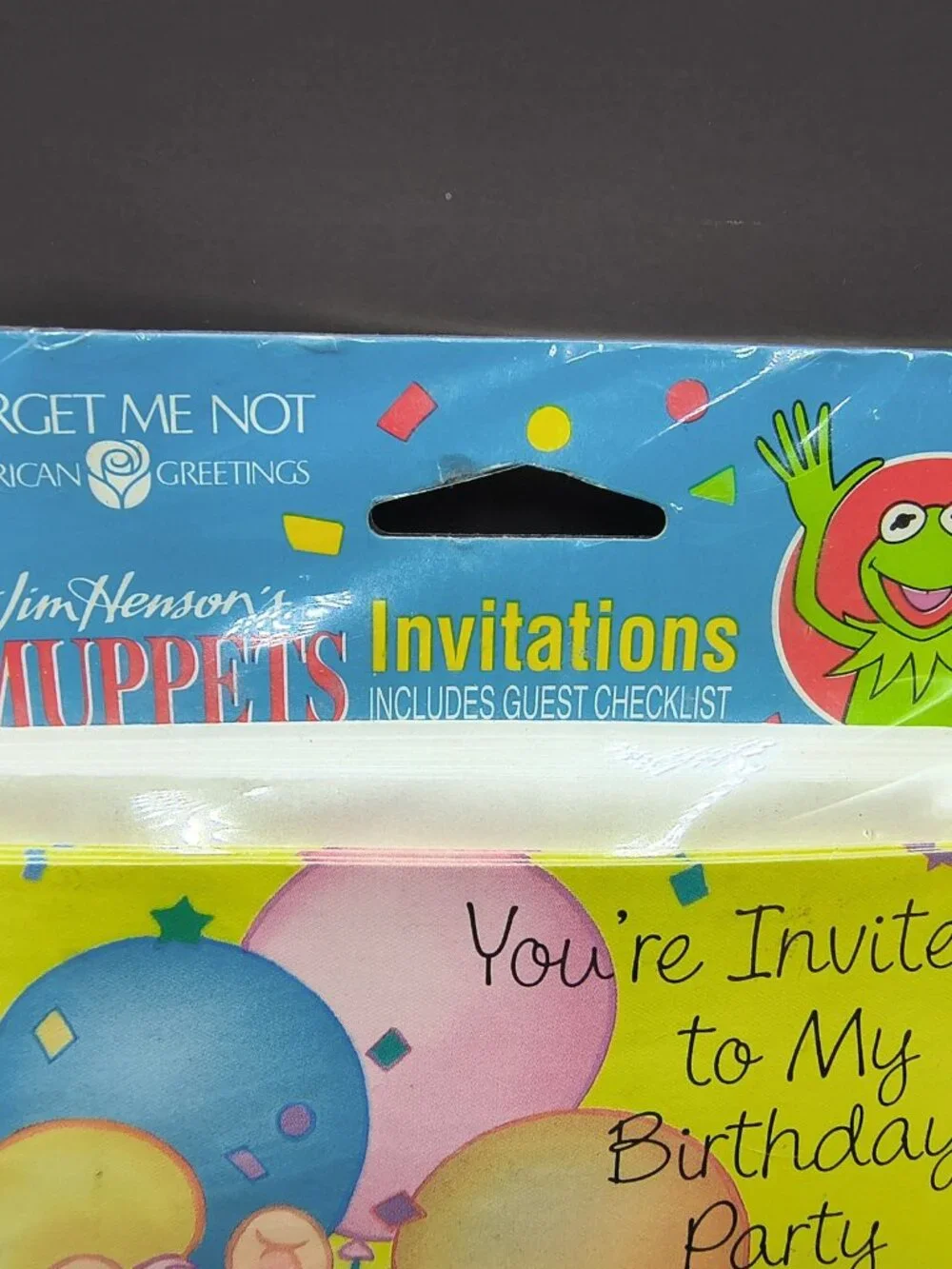 American Greetings Muppets Kermit & Miss Piggy VTG Birthday Party Invitations